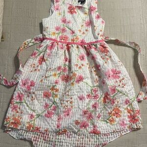 George Floral Dress with Pink and Green Accents